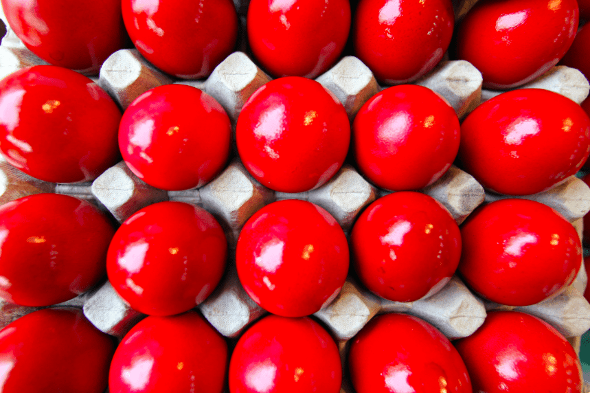 red eggs