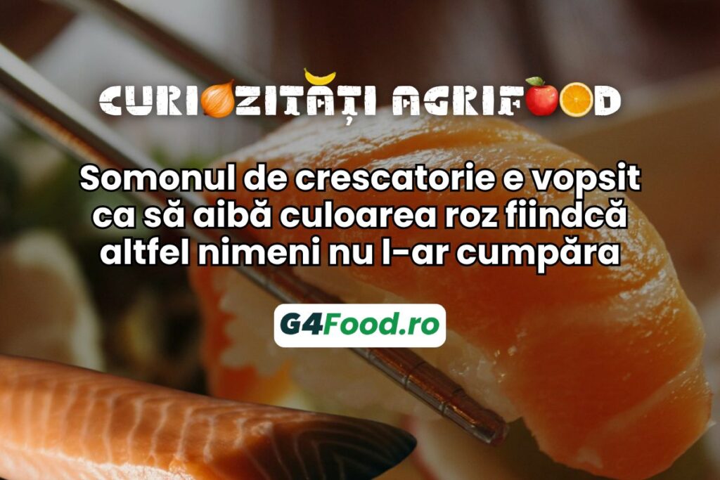 curiozitate agrifood,, somon vopsit, somon crescatorie