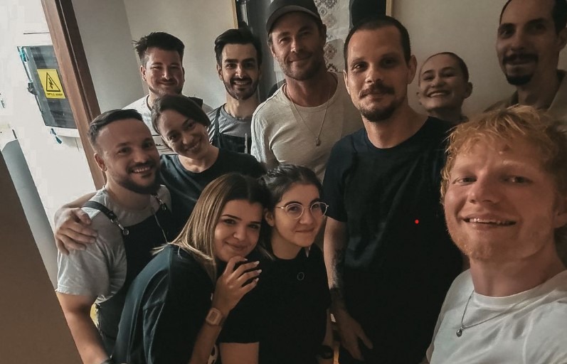 ed sheeran, chris hemsworth, noua bar, mititei