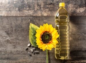 Sunflower oil plastic bottle