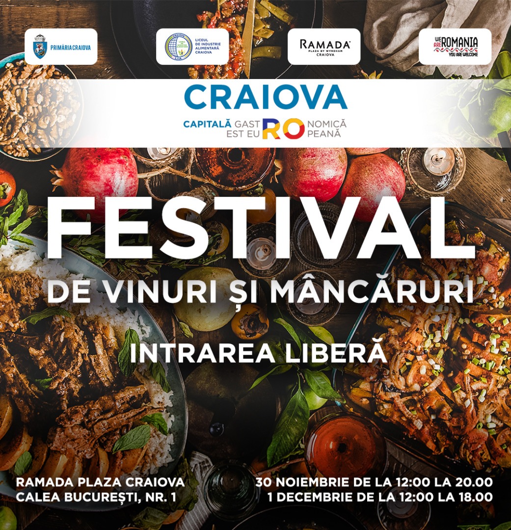 Festival de vinuri și mâncăruri la Craiova