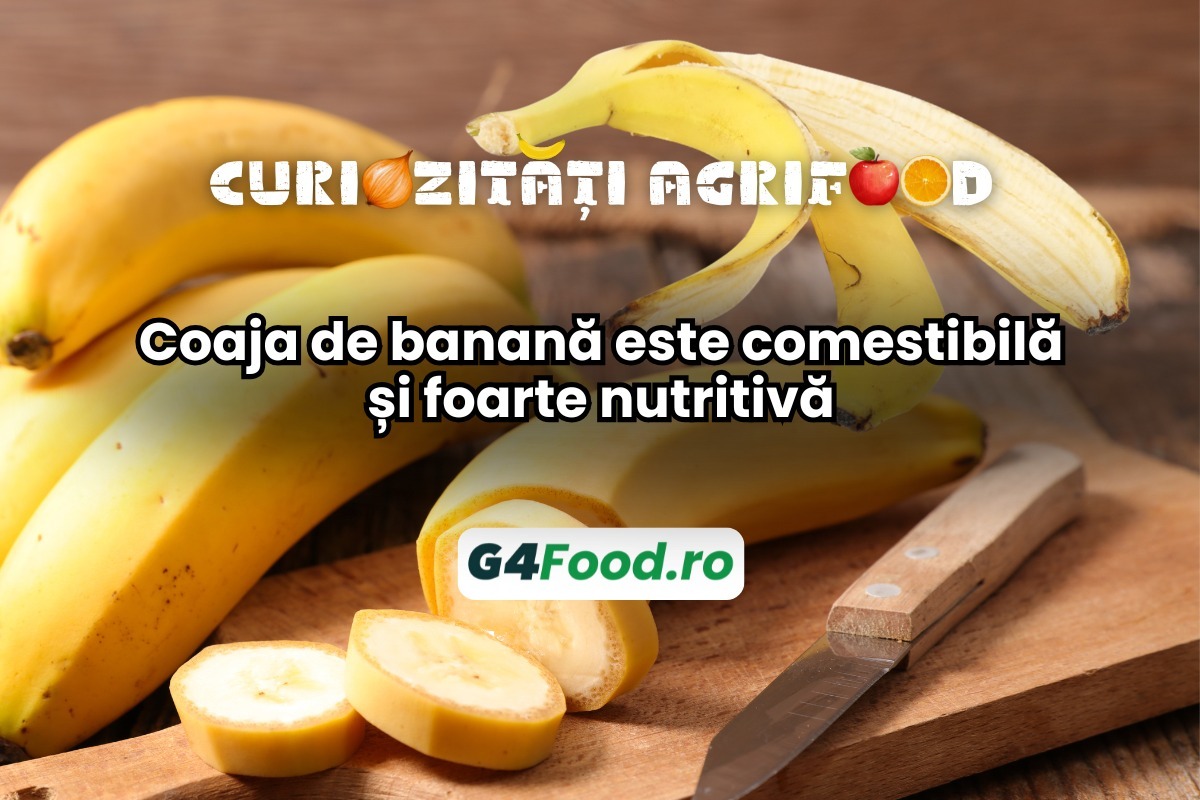 Coaja de banană este comestibilă și plină de nutrienți