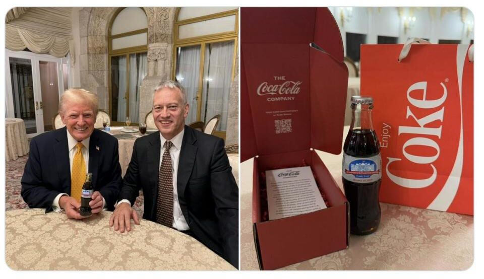 Coca Cola Trump al doilea mandat sticla omagiala Diet Coke