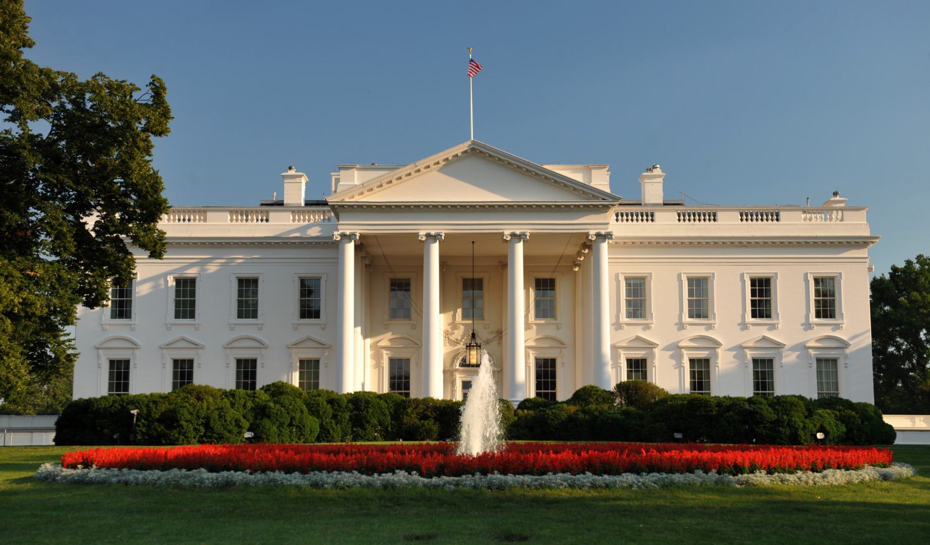 Prim plan cu Casa Albă, Washington