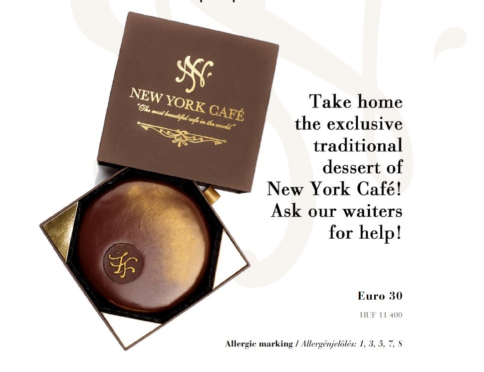 Prăjitură-suvenir de la New York Café din Budapesta