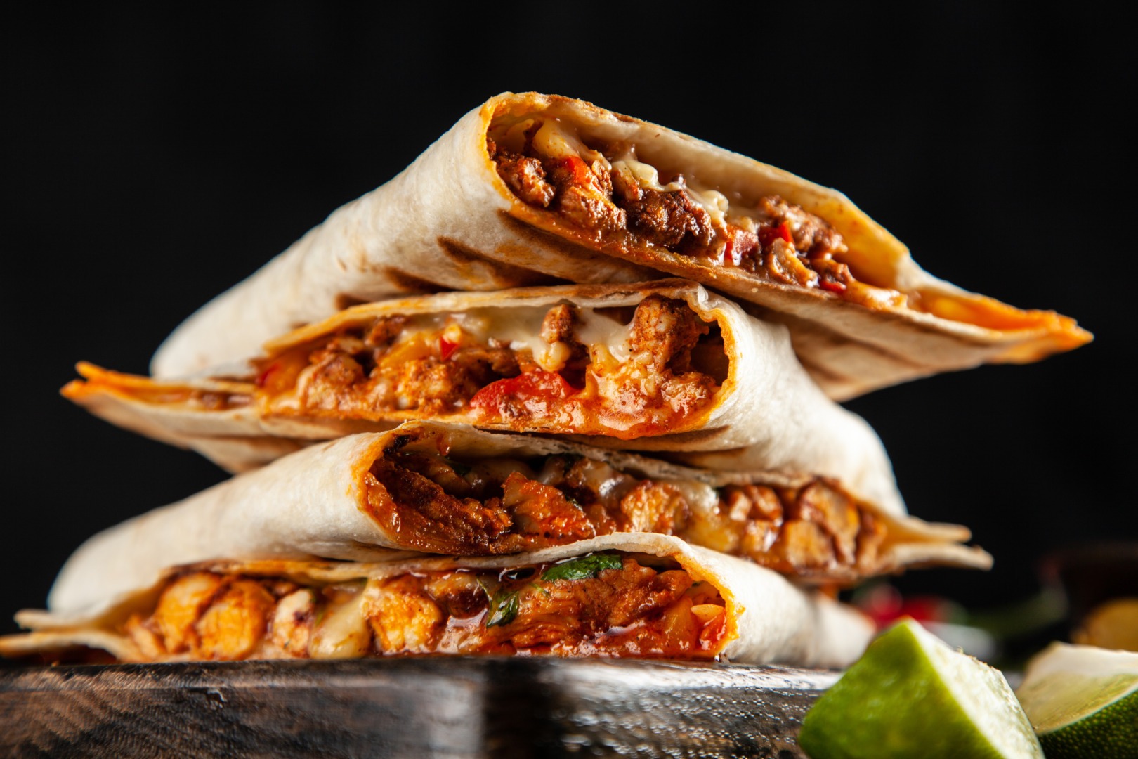 Quesadilla cu carnea la grătar rămasă
