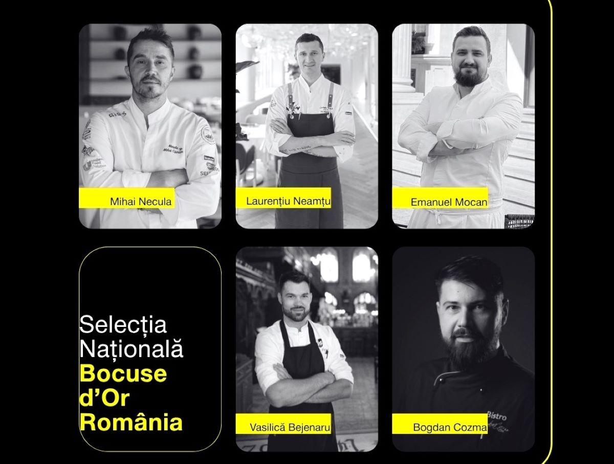 cinci echipe participa pe 27 noiembrie la selectia reprezentatului Romaniei la prestigioasa competitie Bocuse d’Or Europe
