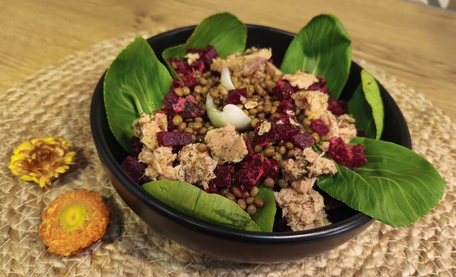 salata linte ton sfecla